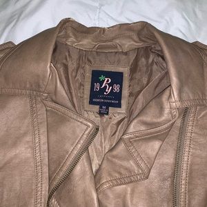 Brown faux leather jacket